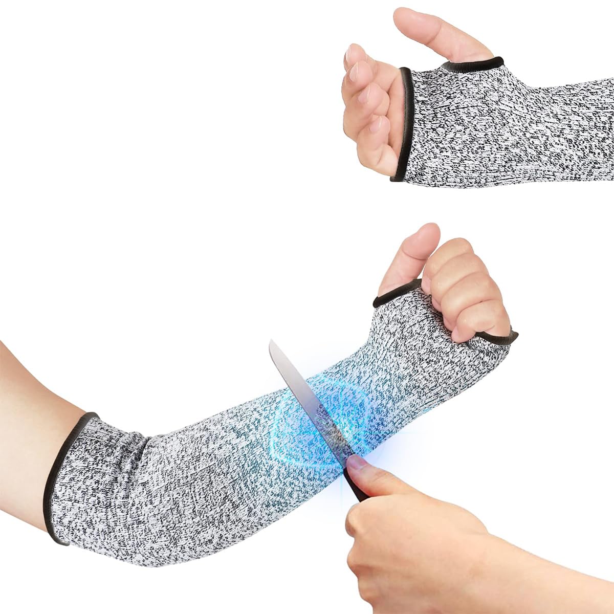 Serplex Safety Arm Sleeve 17.7'' Single Arm Sleeve Safety Work Arm Sleeve Protective Arm Sleeve with Thumb Hole Cut-resistant HPPE Arm Sleeve for Glass Crafts, Pet Grooming, Metalworking, 1 piece Serplex Safety Arm Sleeve 17.7'' Single Arm Sleeve Safety Work Arm Sleeve Protective Arm Sleeve with Thumb Hole Cut-resistant HPPE Arm Sleeve for Glass Crafts, Pet Grooming, Metalworking, 1 piece